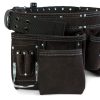 Professzionális bőr szerszámtartó öv - 7 zseb, 1 kalapácstartó, 4 ceruzatartó