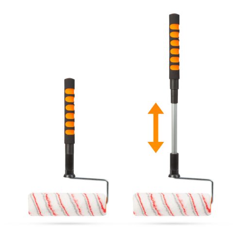 Festőhenger szett teleszkópos nyéllel - 4 db-os