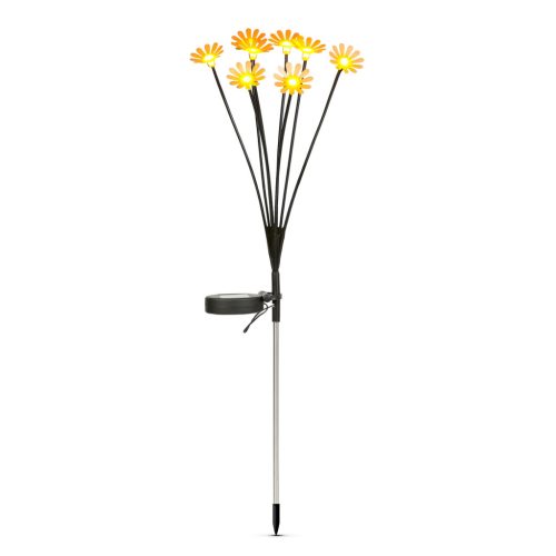 Leszúrható szolár lámpa - kamilla - 10 melegfehér LED - 80 cm