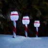 LED-es leszúrható szolár lámpa - hóember