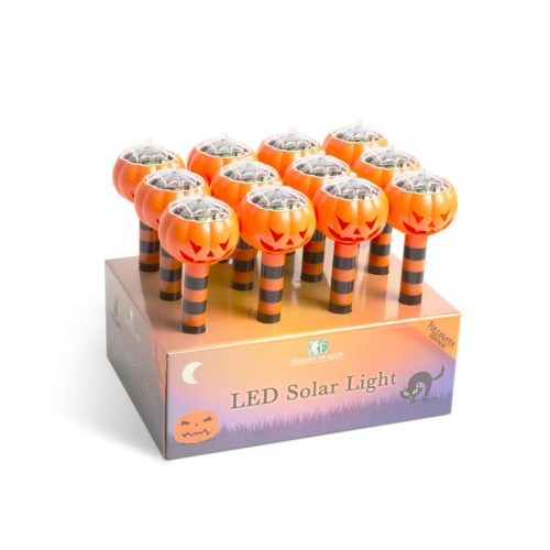 LED-es szolár lámpa - halloween - töklámpás