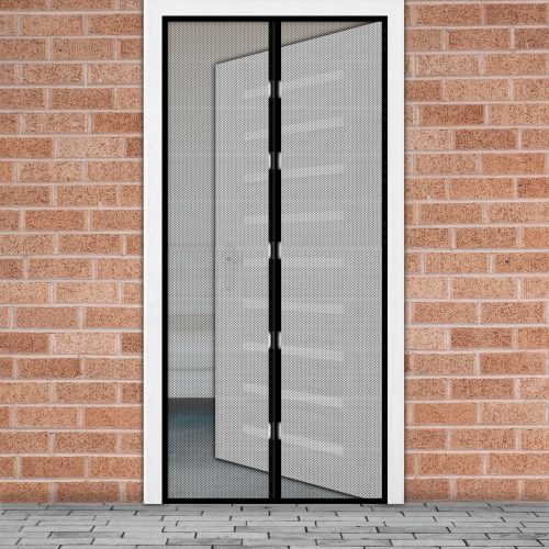 Mágneses szúnyogháló függöny ajtóra - fekete