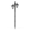 LED-es szolár lámpa - kandeláber - 137 cm - fekete - hidegfehér
