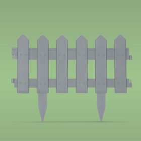 Virágágyás szegély / kerítés - 40 x 30 cm - szürke