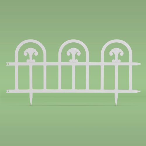 Virágágyás szegély / kerítés - 60 x 30  cm - fehér