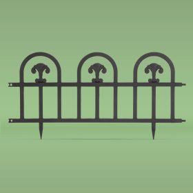 Virágágyás szegély / kerítés - 60 x 30  cm - fekete