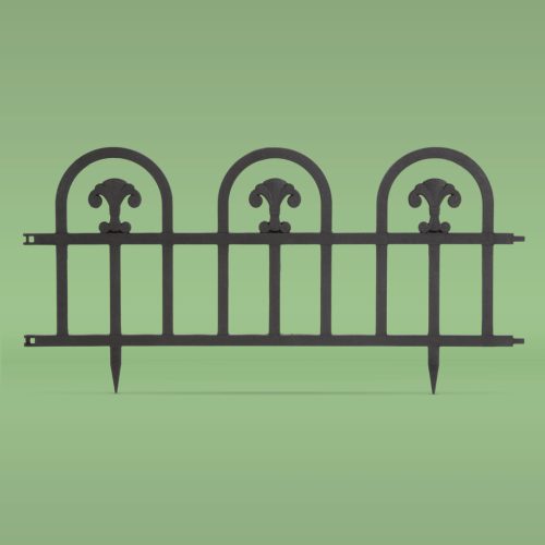 Virágágyás szegély / kerítés - 60 x 30  cm - fekete