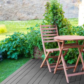   WPC padlóburkolat - 4 léces - 30 x 30 cm - szürke - 11 db / csomag