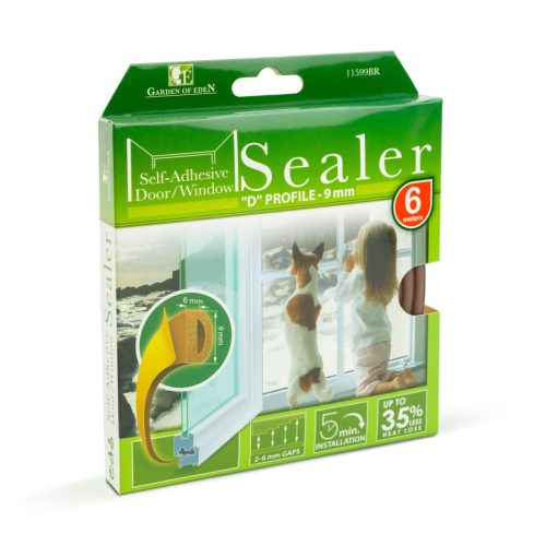 Öntapadós ajtó- ablakszigetelő "D" profil - barna