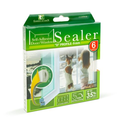 Öntapadós ajtó- ablakszigetelő "D" profil - fehér