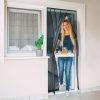 Szalagos szúnyogháló függöny ajtóra - fekete