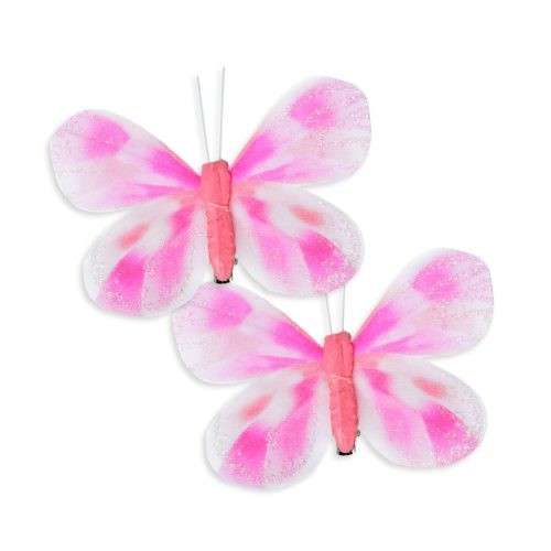 Kerti dekoráció - pillangó - 10 cm - csipeszes - 2 db / csomag