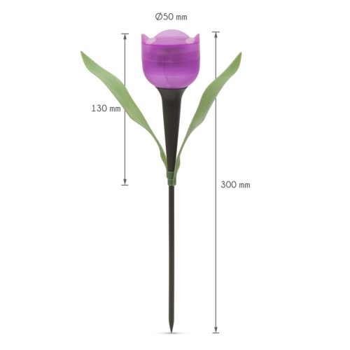 LED-es szolár tulipánlámpa