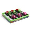 Szolár dekoráció csipesszel - teknős, méhecske, csiga, katica - 10 x 6 x 14 cm - fehér LED