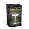Asztali lámpa - ezüst színű - állítható színhőm, fényerő - akkumulátoros - USB