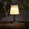 Szolár asztali lámpa - fehér - melegfehér LED - műanyag - 23 x 12 cm