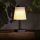 Szolár asztali lámpa - fehér - melegfehér LED - műanyag - 23 x 12 cm