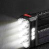 Szolár COB LED zseblámpa - munkalámpa funkcióval - 1200 mAh - MicroUSB - 1000 lumen - IP55