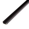 LED aluminium profil sín - 1000 x 17 x 8 mm - U profil - fekete
