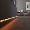LED aluminium profil takaró búra - fekete - 2000mm (41010/41011hez)