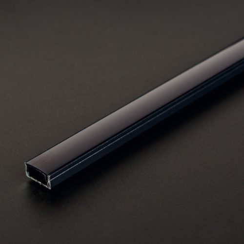 LED aluminium profil takaró búra - fekete - 2000mm (41010/41011hez)