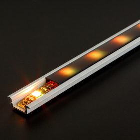   LED aluminium profil sín - 2000 x 23(17) x 8 mm - süllyeszthető U profil - fehér