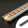 LED aluminium profil takaró búra - fekete - 1000 mm (41026A1-hez)