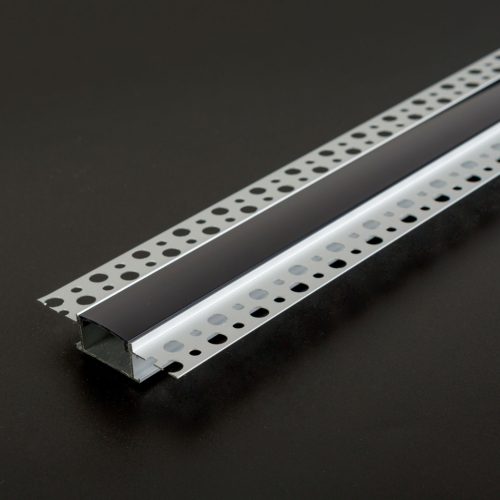 LED aluminium profil takaró búra - fekete - 1000 mm (41026A1-hez)