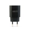 Hálózati Adapter USB + Type-C PD20W gyorstöltéssel - fekete