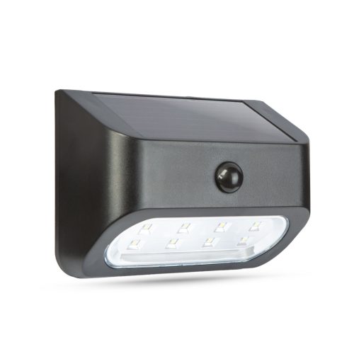 Mozgásérzékelős szolár lámpa - 14 x 6,5 x 10 cm - 8 x SMD LED