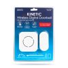 Digitális elem- és vezeték nélküli csengő - Kinetic - fehér - kék LED