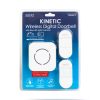 Digitális elem- és vezeték nélküli csengő - Kinetic - 2 kültéri - fehér - kék LED