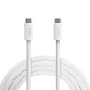 Notebook töltőkábel - adatkábel - Type-C / Type-C - fehér - 1 m - 5 A - 240 W