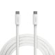 Notebook töltőkábel - adatkábel - Type-C / Type-C - fehér - 1 m - 5 A - 240 W
