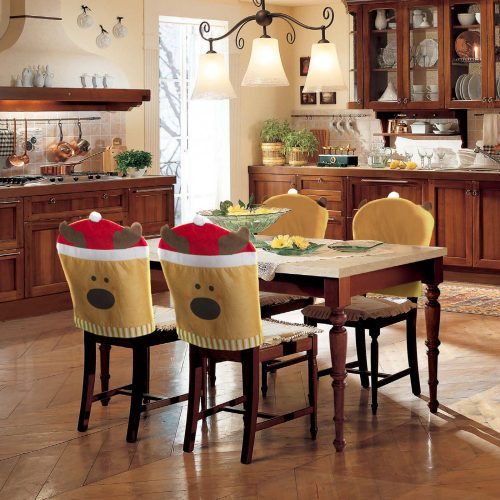 Karácsonyi Székdekor, székhuzat - rénszarvas