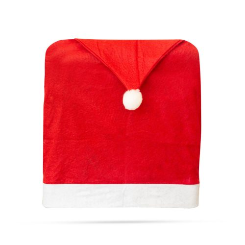 Karácsonyi Székdekor, székhuzat - mikulás sapka