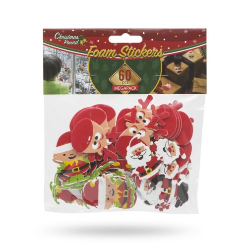 Karácsonyi ragasztós habmatrica 3 féle 60 darabos