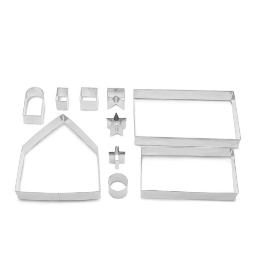 Sütikiszúró forma - 3D mézeskalács házikó 10 darabos