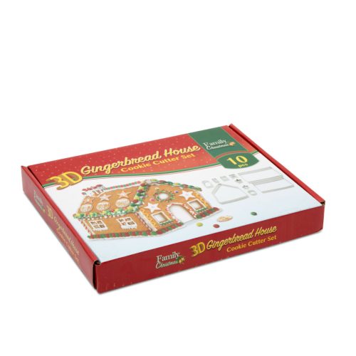 Sütikiszúró forma - 3D mézeskalács házikó 10 darabos
