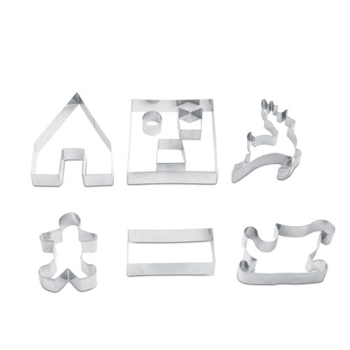 Sütikiszúró forma - 3D mézeskalács házikó 9 darabos