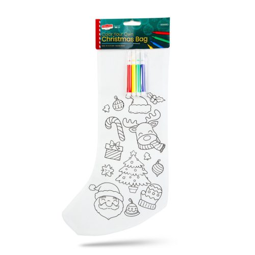 Színezhető mikulás csizma - 4 filccel - 4 féle - 41 x 21 cm