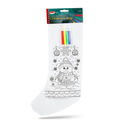 Színezhető mikulás csizma - 4 filccel - 4 féle - 41 x 21 cm