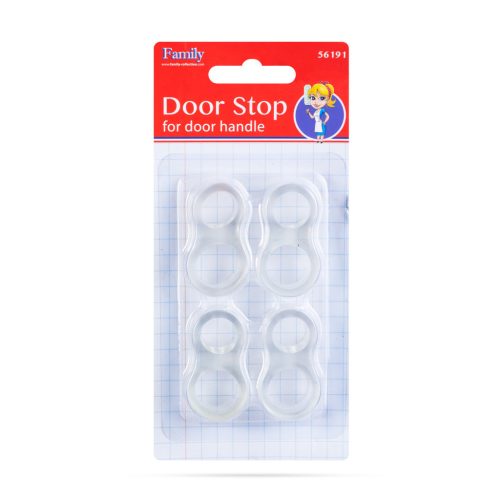 Ajtóütköző szett kilincsre - átlátszó - 4 db / csomag