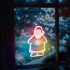 Karácsonyi RGB LED dekor - öntapadós - mikulás