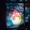 Karácsonyi RGB LED dekor - öntapadós - hóember