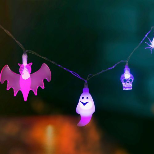 Halloween-i LED-es fényfüzér - 4 féle forma