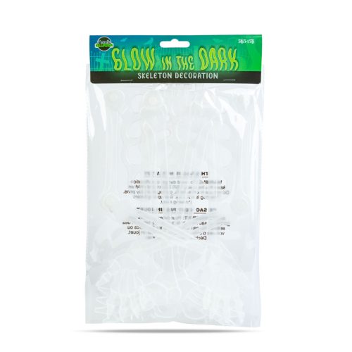 Halloween-i foszforeszkáló dekoráció - csontváz - 90 x 40 cm