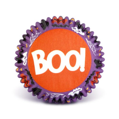 Halloween-i dekoráció - muffin papír szett - 50 db - 4 féle - 7 x 5 x 3,2 cm