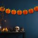 Halloween-i dekoráció - tök lampion girland - papír - 2 m