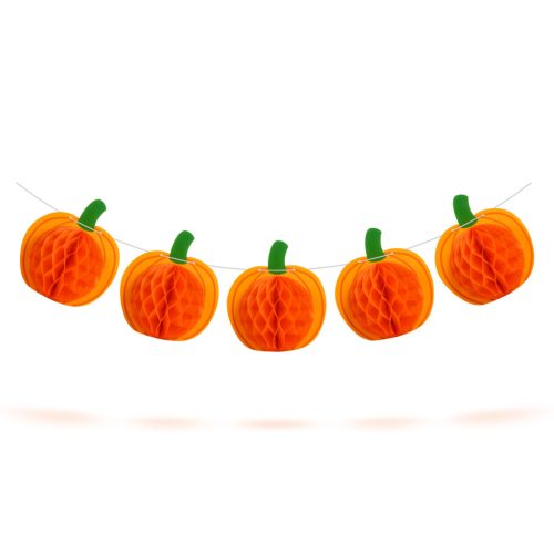 Halloween-i dekoráció - tök lampion girland - papír - 2 m